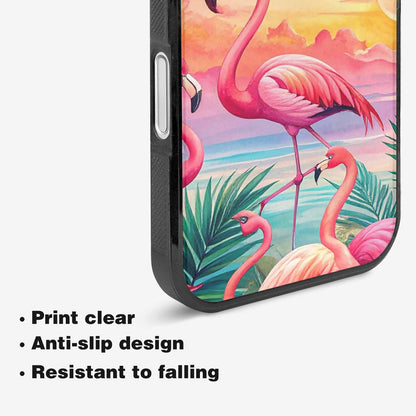 iPhone 16 Plus Case — Flamingo Tropical Flamingo Tropical Pattern Hundreds, Custom Designed Case Cover