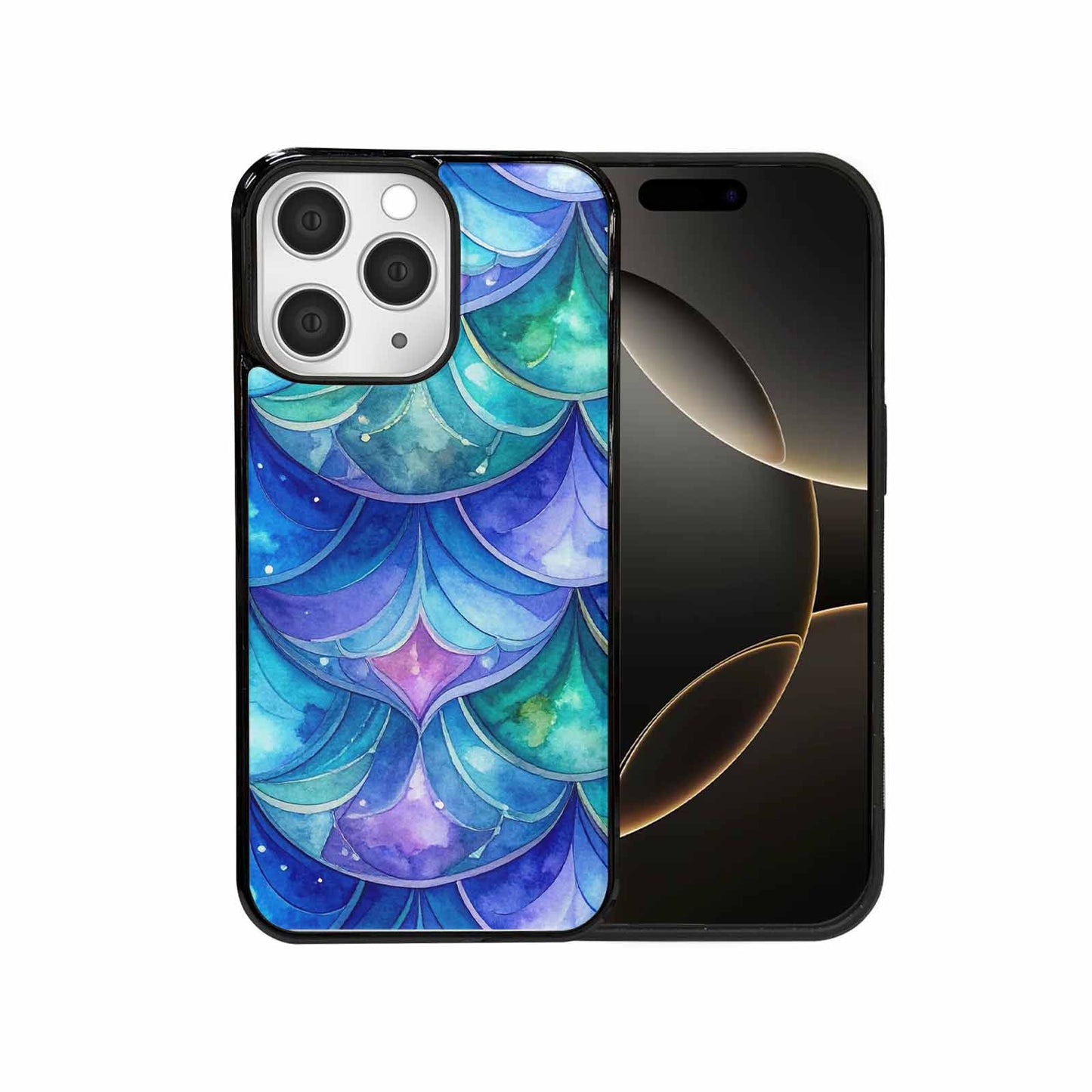 iPhone 15 Pro Max Case — Mermaid Scale Art Pattern, Custom Printed Phone Case