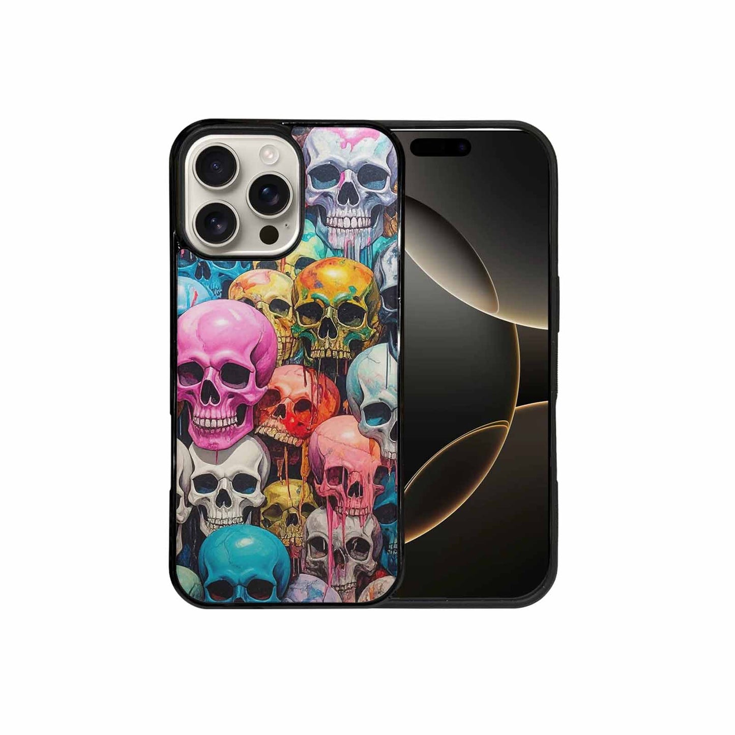 iPhone 16 Pro Max Case — Skulls Marbleskulls Pattern, Unique Phone Case Design