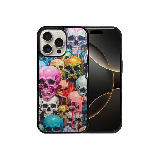 iPhone 16 Pro Max Case — Skulls Marbleskulls Pattern, Unique Phone Case Design