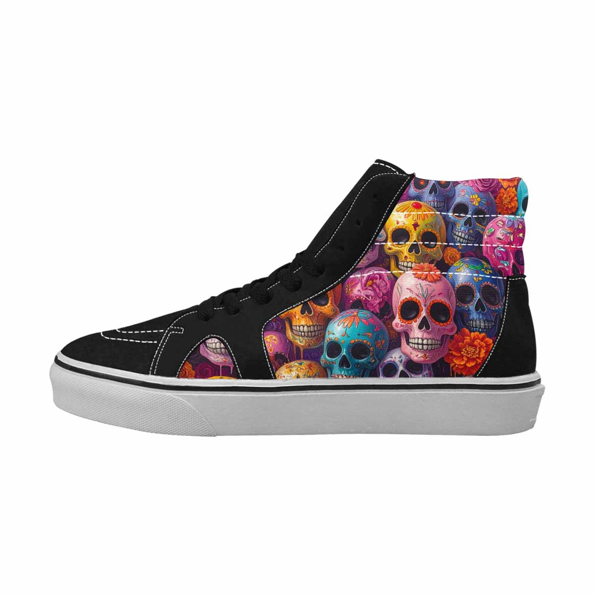 MEN'S Sugar Skulls Melting Sugar High Top Canvas Aesthetic Custom Shoes