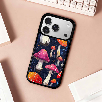 iPhone 17 Pro Case — Vivid Winter Mushroom Seamless Cartoon Cute, Custom Print Case Cover