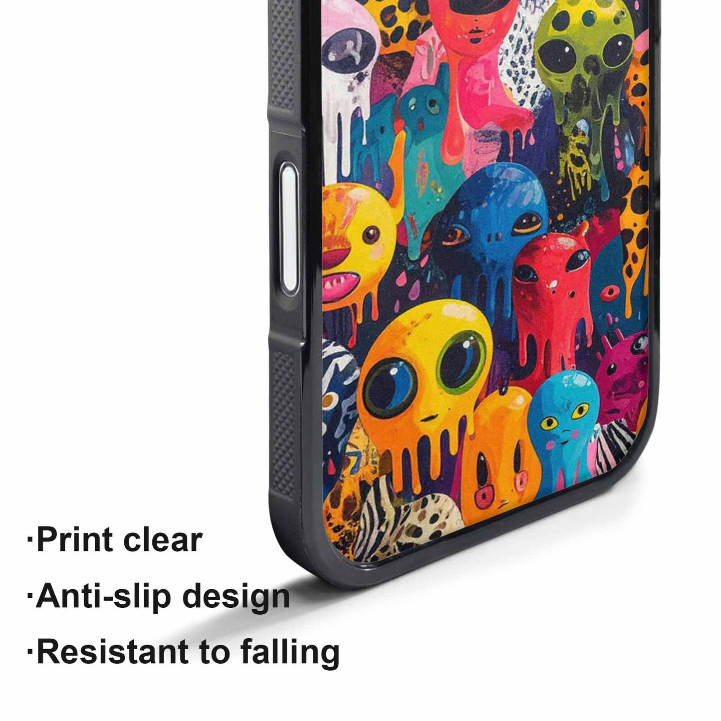 iPhone 17 Pro Max Case — Melting Aliens Pattern Alien Scifi, Customized Protective Case