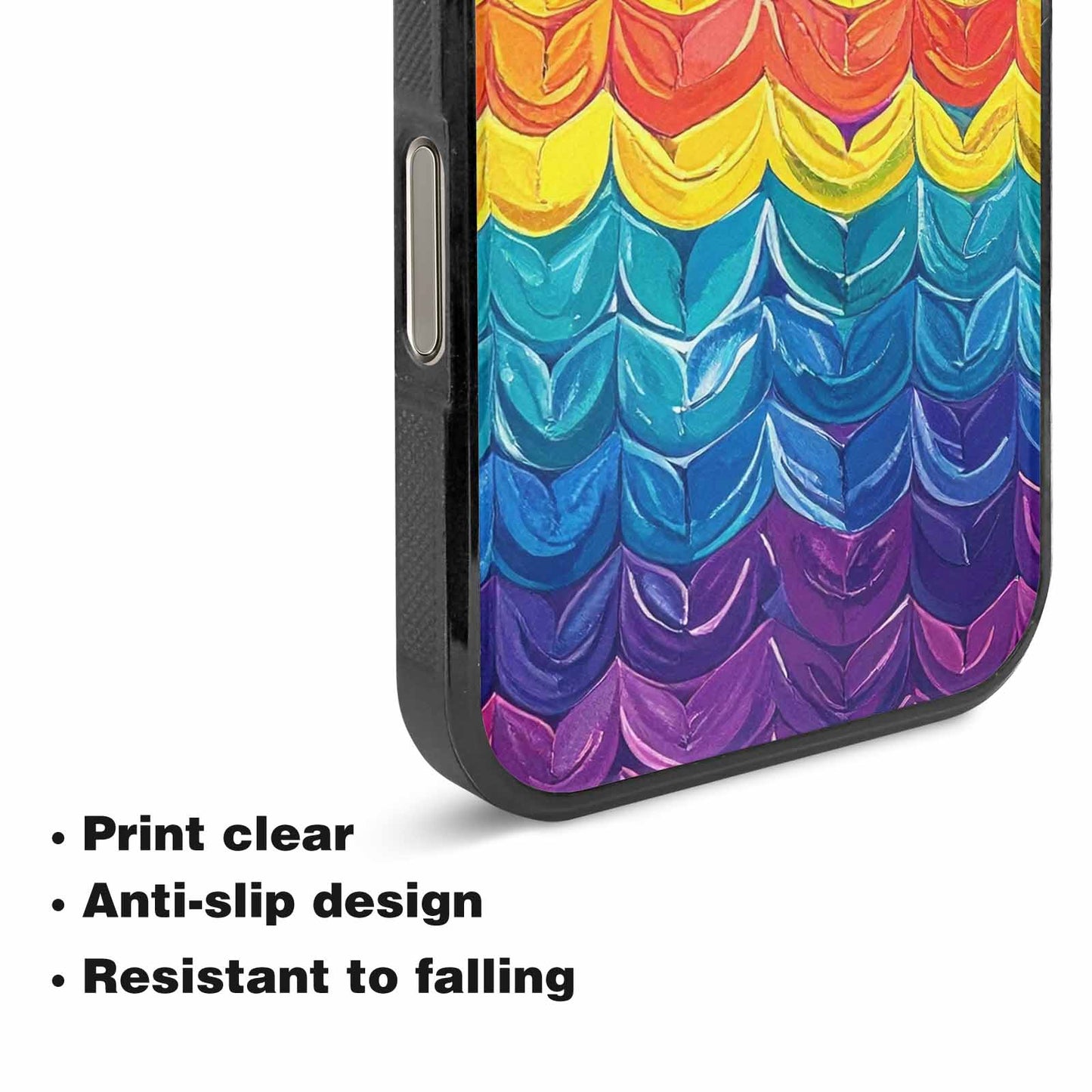 iPhone 16 Pro Case — Pansexual Flag Color Theme Small Rainbow, Custom Art Phone Cover