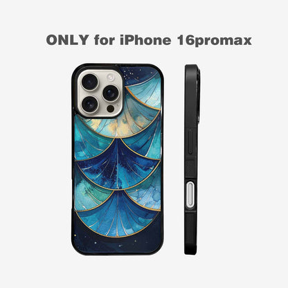 iPhone 16 Pro Max Case — Mermaid Scale Art Pattern, Customized Protective Case