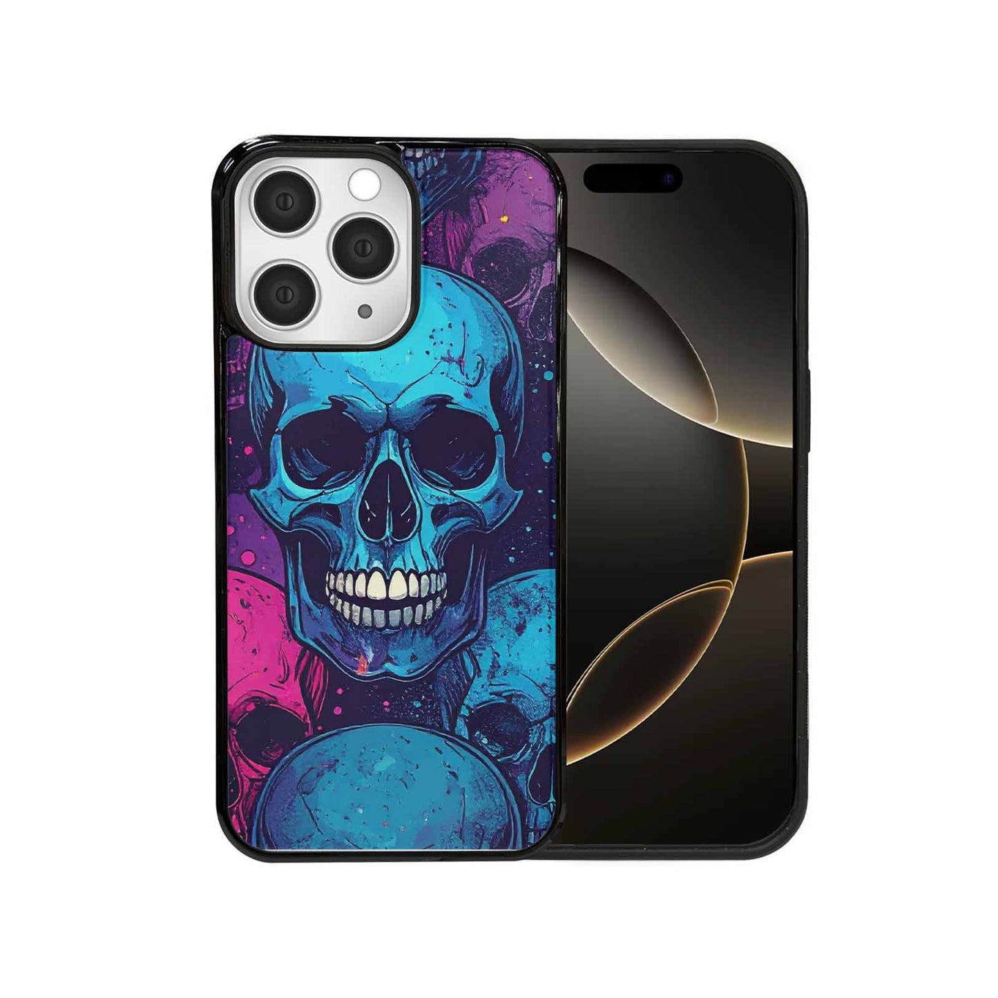 iPhone 15 Pro Max Case — Skulls Splatter Comic Custom, Personalized Phone Case
