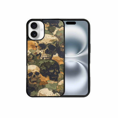 iPhone 16 Plus Case — Military Camo Skull, Original Design Phone Case