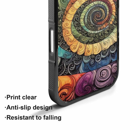 iPhone 17 Case — Tie Dye Swirls (black Tie Dye, Custom Art Phone Cover