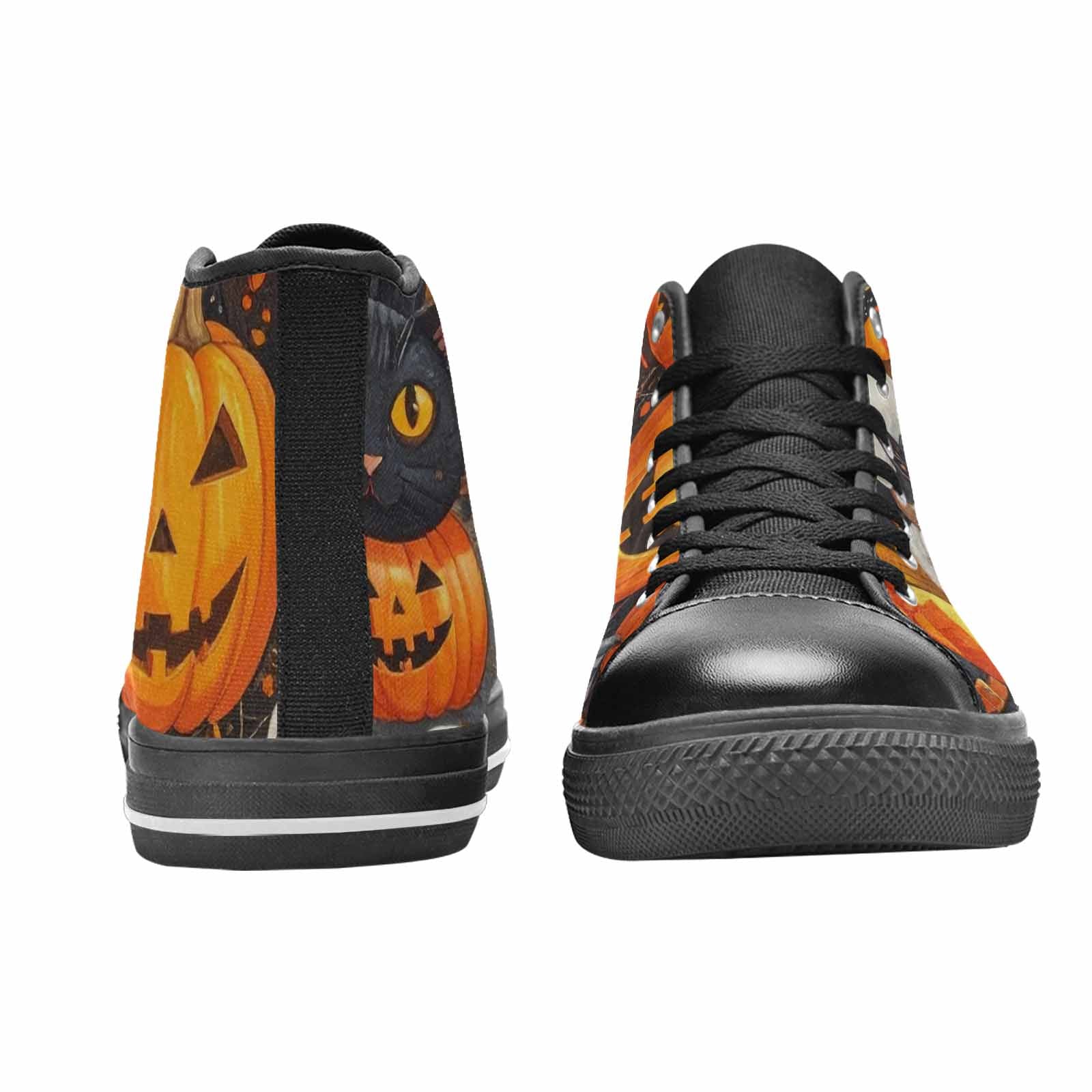 MEN'S Halloween High Top Canvas Wallpaper Art Custom Shoes