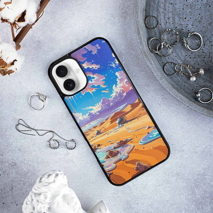 iPhone 16 Plus Case — Surrealist Desert Dreamscape, Custom Print Case Cover