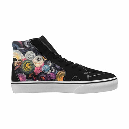 MEN'S Tie High Top Canvas Grunge Custom Shoes