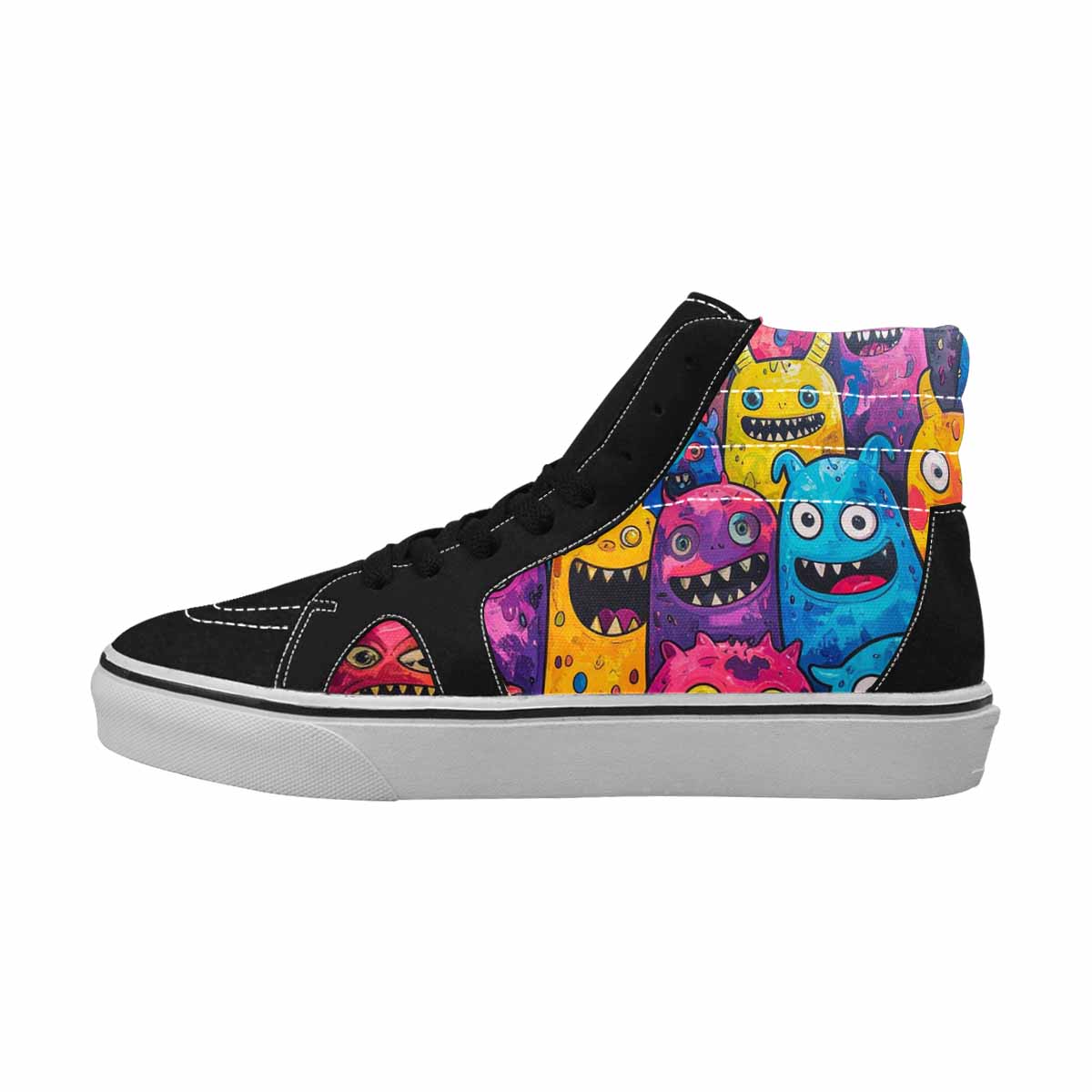 MEN'S Goofy Cartoon Monster High Top Canvas Cottagecore Sneakers