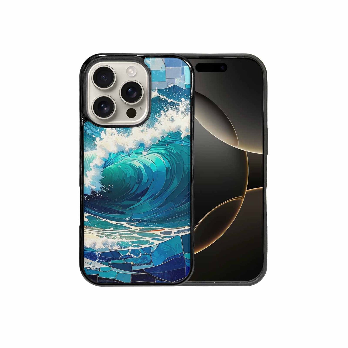 iPhone 16 Pro Case — Wave Crest Splash Wave Crest Splash, Custom Designed Case Cover