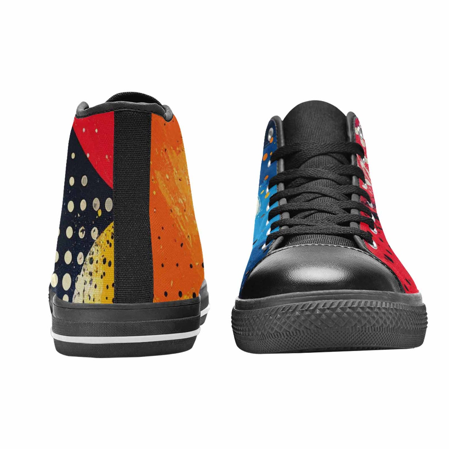 WOMEN'S Comic Book Halftone High Top Canvas Dreamcore Custom Shoes