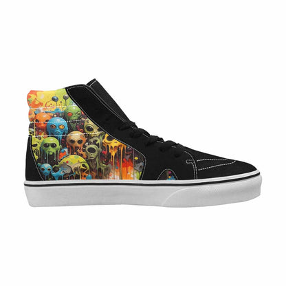 MEN'S Aliens  Camo Melting High Top Canvas Wallpaper Art Custom Sneakers
