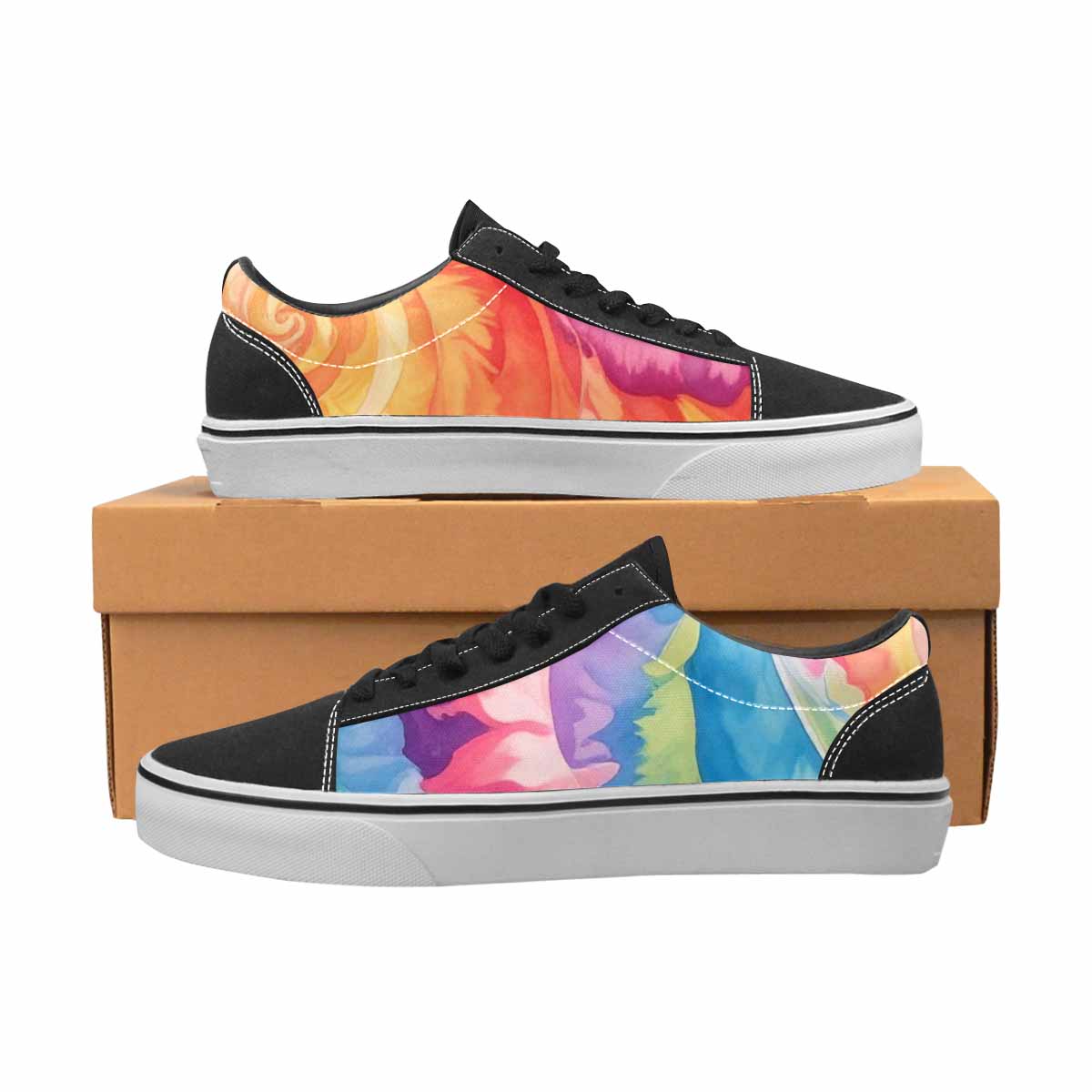 WOMEN'S Tie Lace-Up Canvas Vivid Custom Sneakers