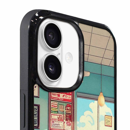 iPhone 17 Case — Diner Cartoon Art Pattern Retro Vintage, Custom Printed Phone Case