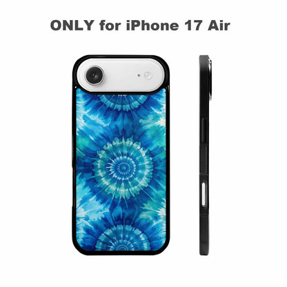 iPhone 17 Air Case — Tie Dye Ocean Blues Blended Tie, Custom Made Phone Cover