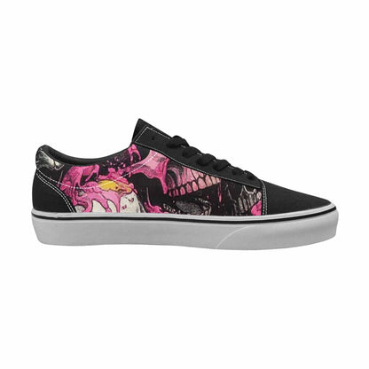 WOMEN'S Rainbow From Skull S Lace-Up Canvas Dark Academia Sneakers
