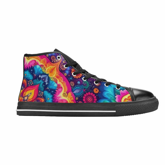 MEN'S Tie Dye Mandala High Top Canvas Aesthetic Custom Shoes