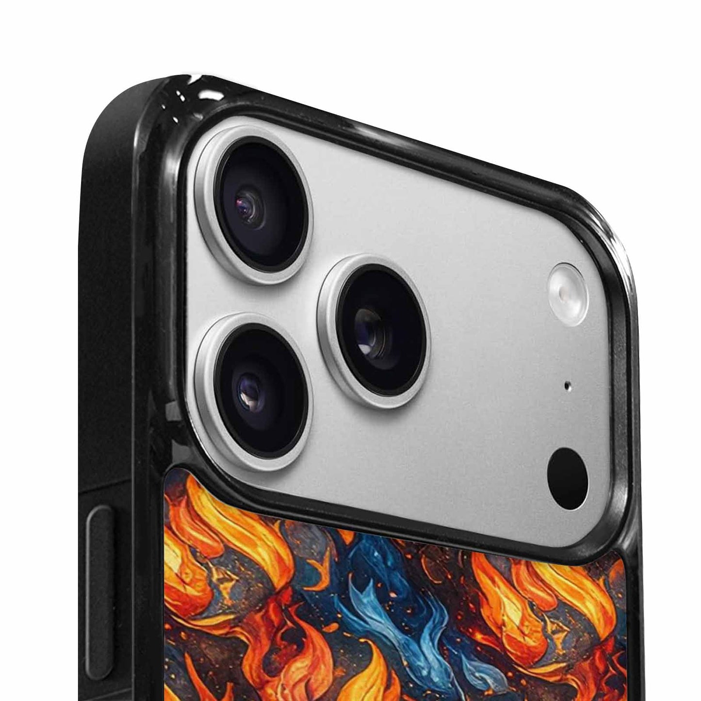iPhone 17 Pro Case — Small Fire Flame Pattern Randomly Original, Personalized Phone Case