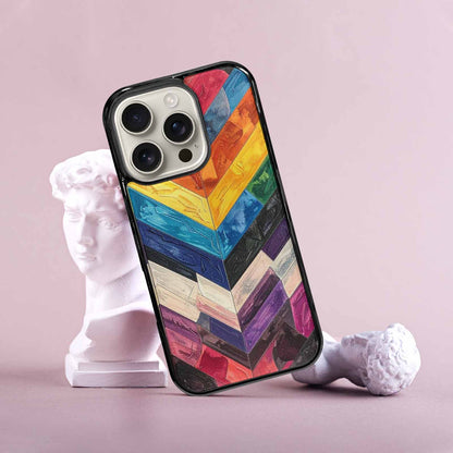 iPhone 16 Pro Case — Progress Pride Flag Color Theme Small, Original Design Phone Case