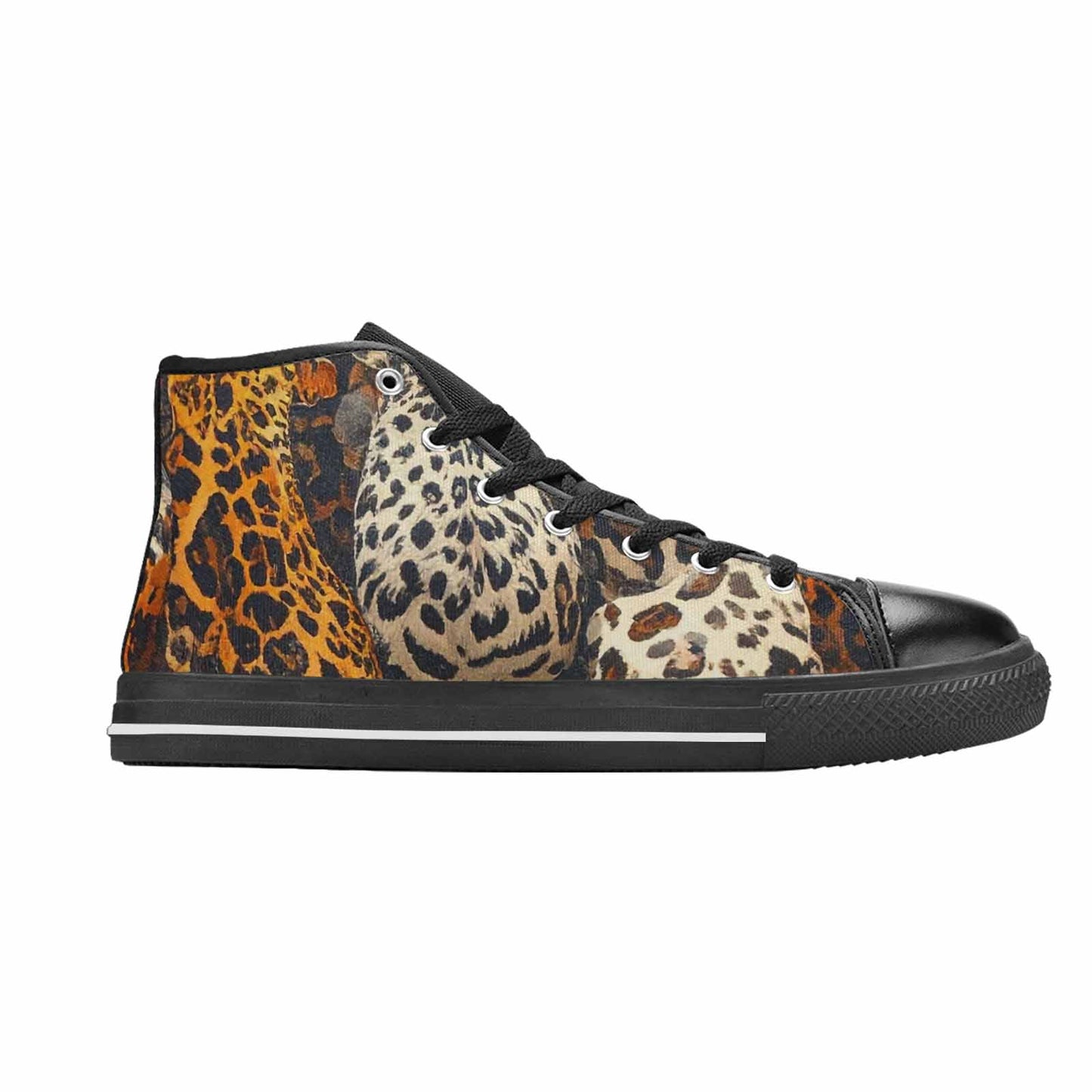 MEN'S Animal Print High Top Canvas Neon Fantasy Sneakers
