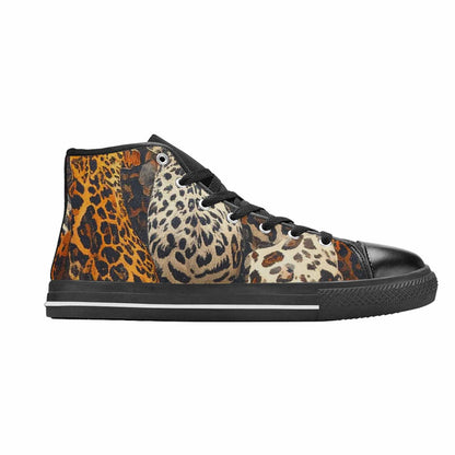 MEN'S Animal Print High Top Canvas Neon Fantasy Sneakers