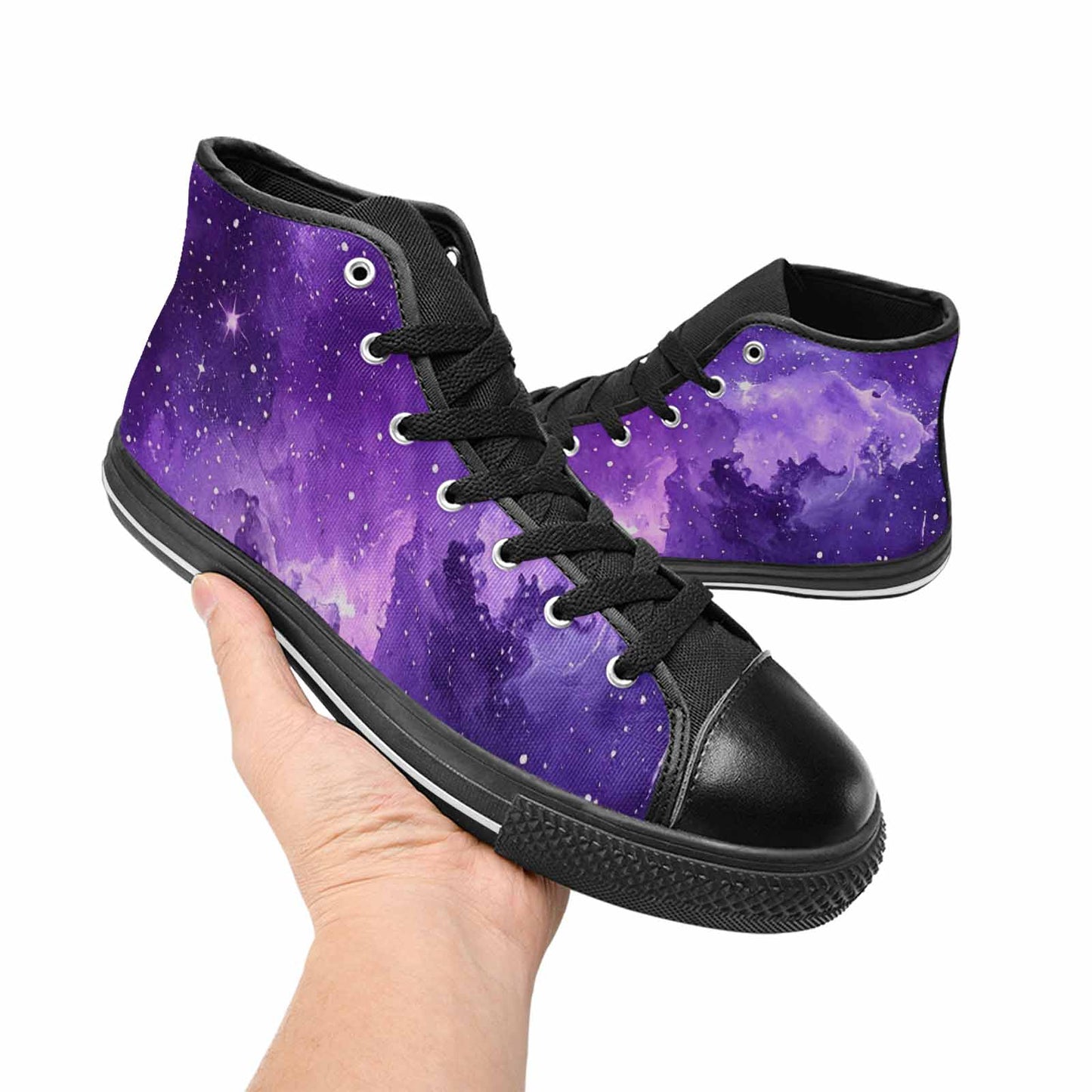 MEN'S Galaxy Art - High Top Canvas Dark Academia Sneakers