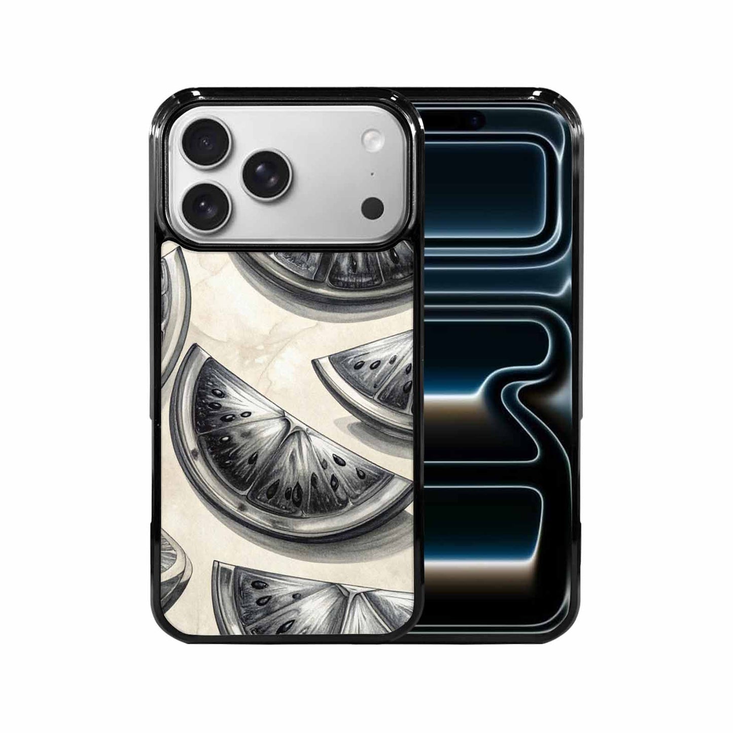 iPhone 17 Pro Max Case — Chrome Gothic Watermelon Gothic Skulls, Custom Phone Case