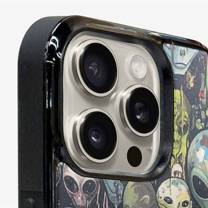 iPhone 15 Pro Max Case — Aliens Camo Aliens Pattern Hundreds Of, Customized Protective Case
