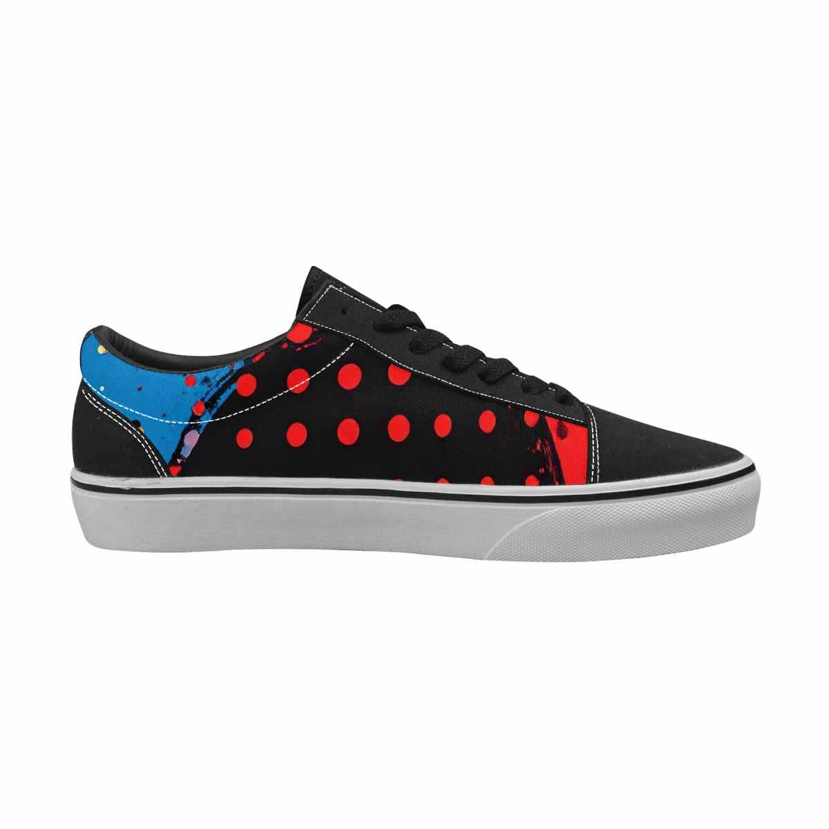 WOMEN'S Comic Book Halftone Canvas Lace-Up Grunge Custom Sneakers