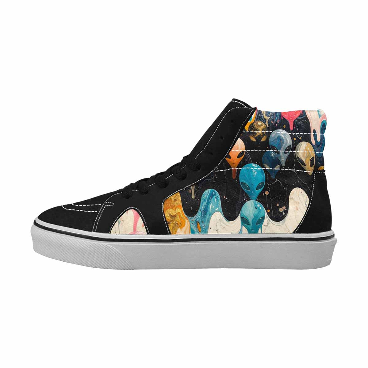 MEN'S Aliens  Marble Aliens High Top Canvas Dreamlike Shoes