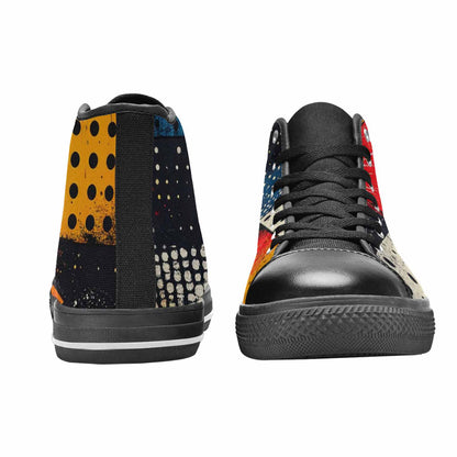 WOMEN'S Comic Book Halftone High Top Canvas Y2K Custom Sneakers