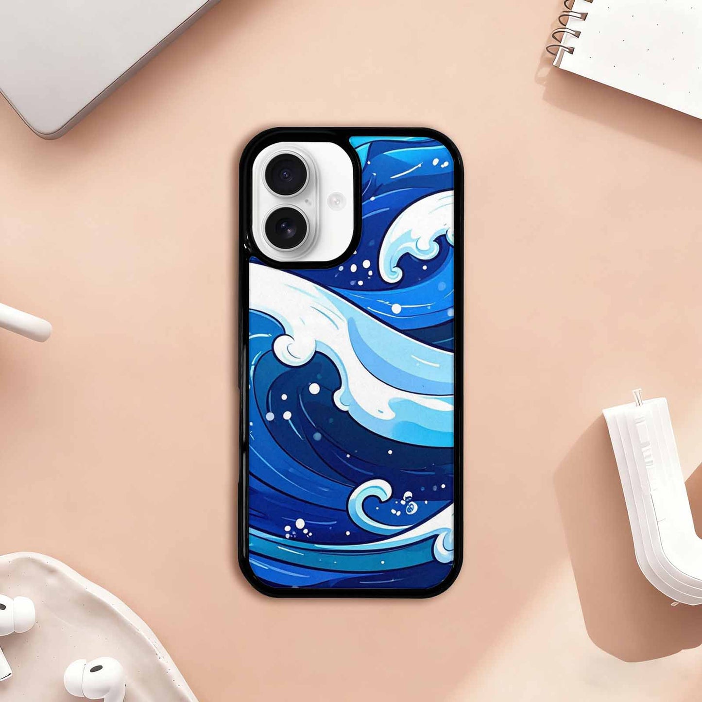 iPhone 17 Case — Glossy Winter Wave Cartoon Cute, Custom Art Phone Cover