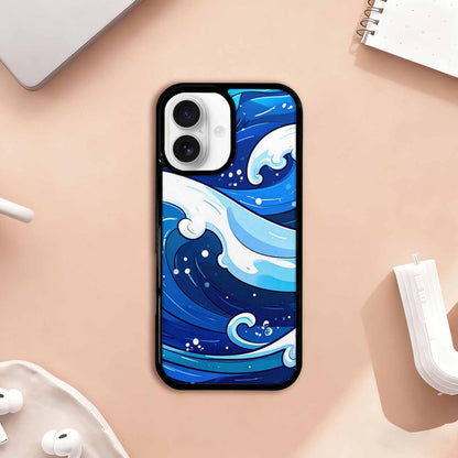 iPhone 17 Case — Glossy Winter Wave Cartoon Cute, Custom Art Phone Cover