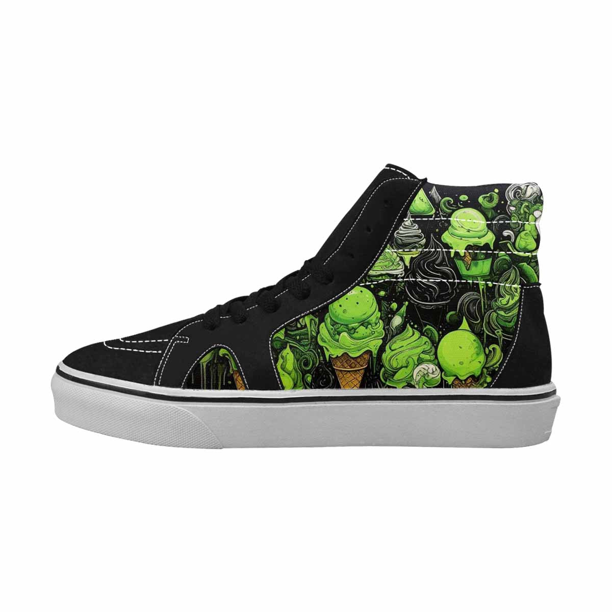 MEN'S Ice Cream Motif High Top Canvas Grunge Shoes