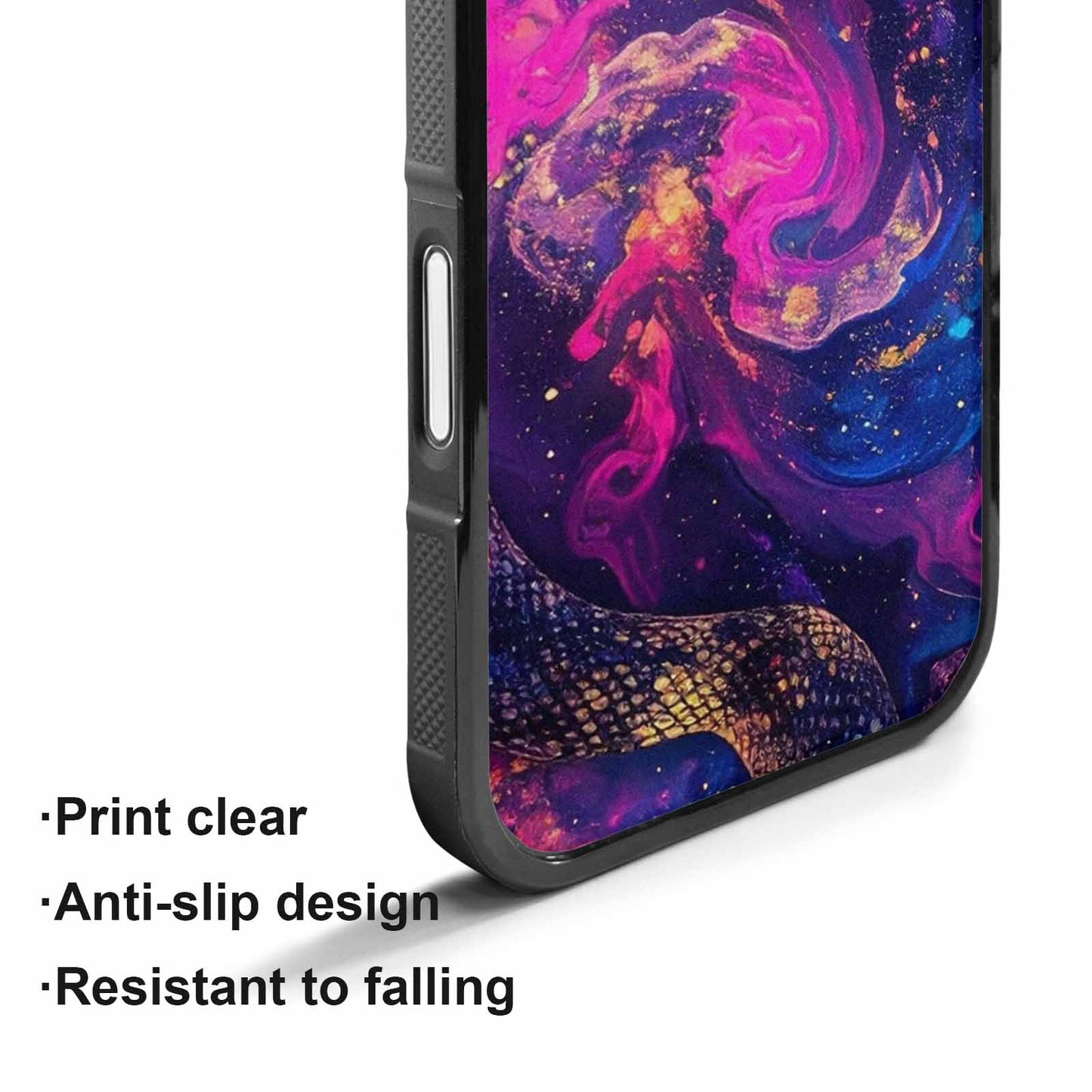 iPhone 17 Case — Galaxy Snake Print Galaxy Space, Custom Print Case Cover