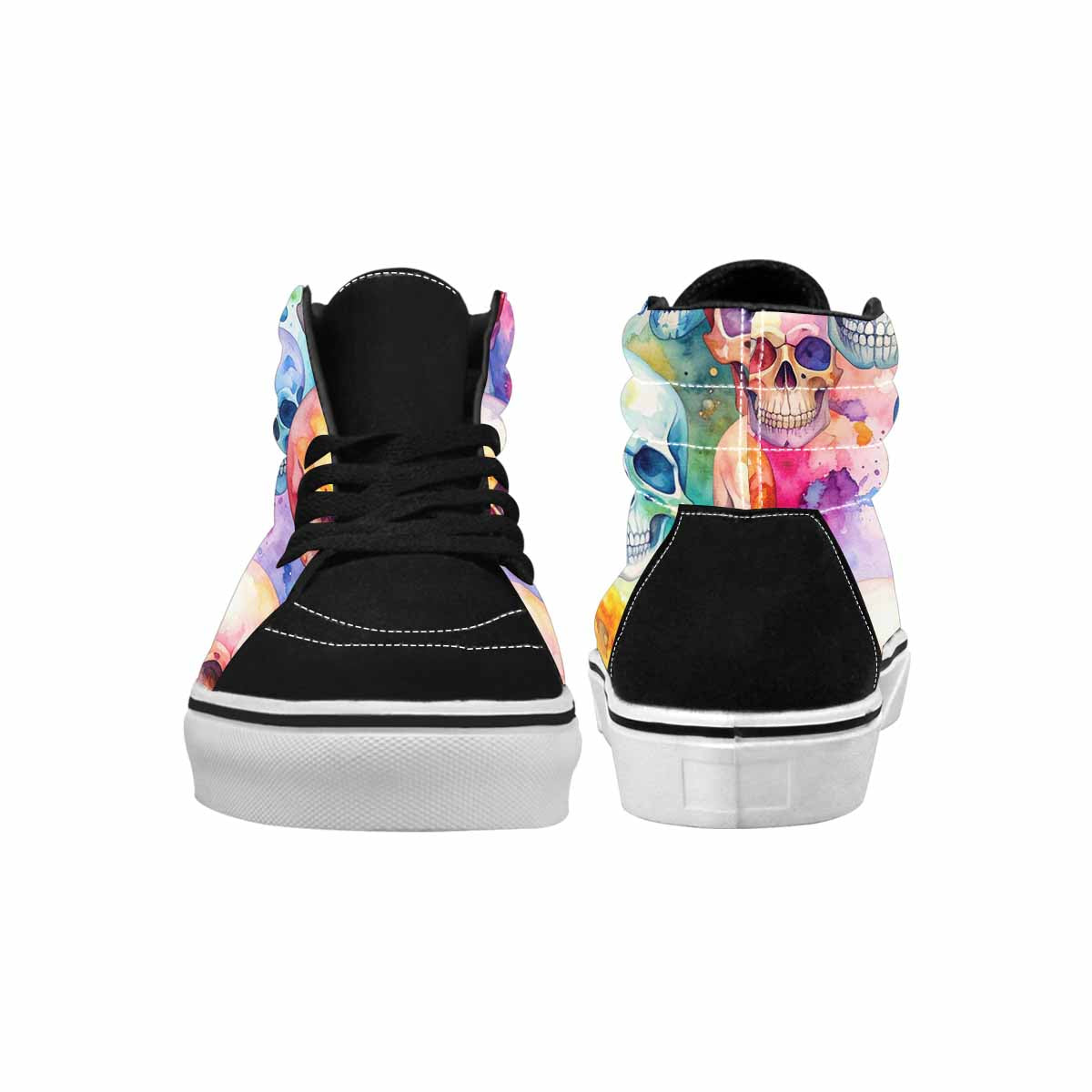 WOMEN'S Kulls - Watercolor High Top Canvas Dark Academia Sneakers