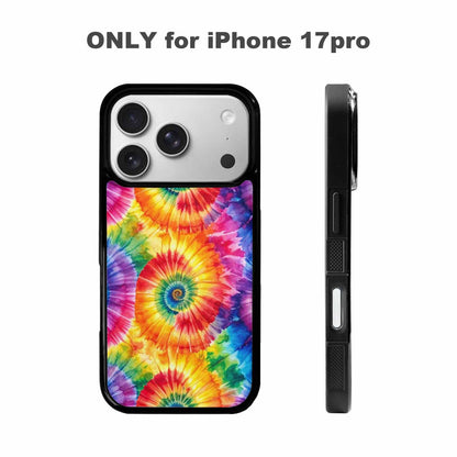 iPhone 17 Pro Case — Tie Dye Spiral Rainbow Blended Tie, Custom Made Phone Cover