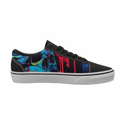 WOMEN'S 1000s Skulls Digital Camo Lace-Up Canvas Vibrant Chaos Sneakers