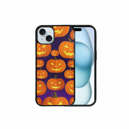 iPhone 15 Plus Case — Halloween Jackolantern Purple Sky Custom, Personalized Phone Case