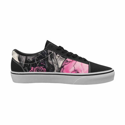 WOMEN'S Skull Roses Lace-Up Canvas Grunge Shoes