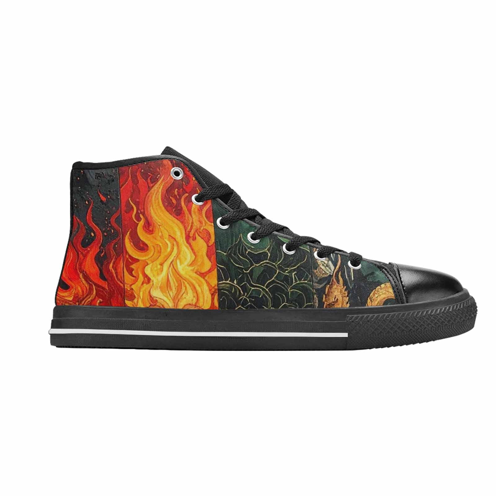 MEN'S Dragon Scale Fantasy High Top Canvas Wallpaper Art Sneakers