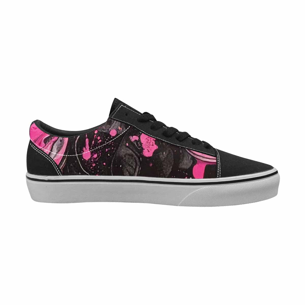 WOMEN'S Ice Cream Motif Lace-Up Canvas Dark Academia Custom Sneakers
