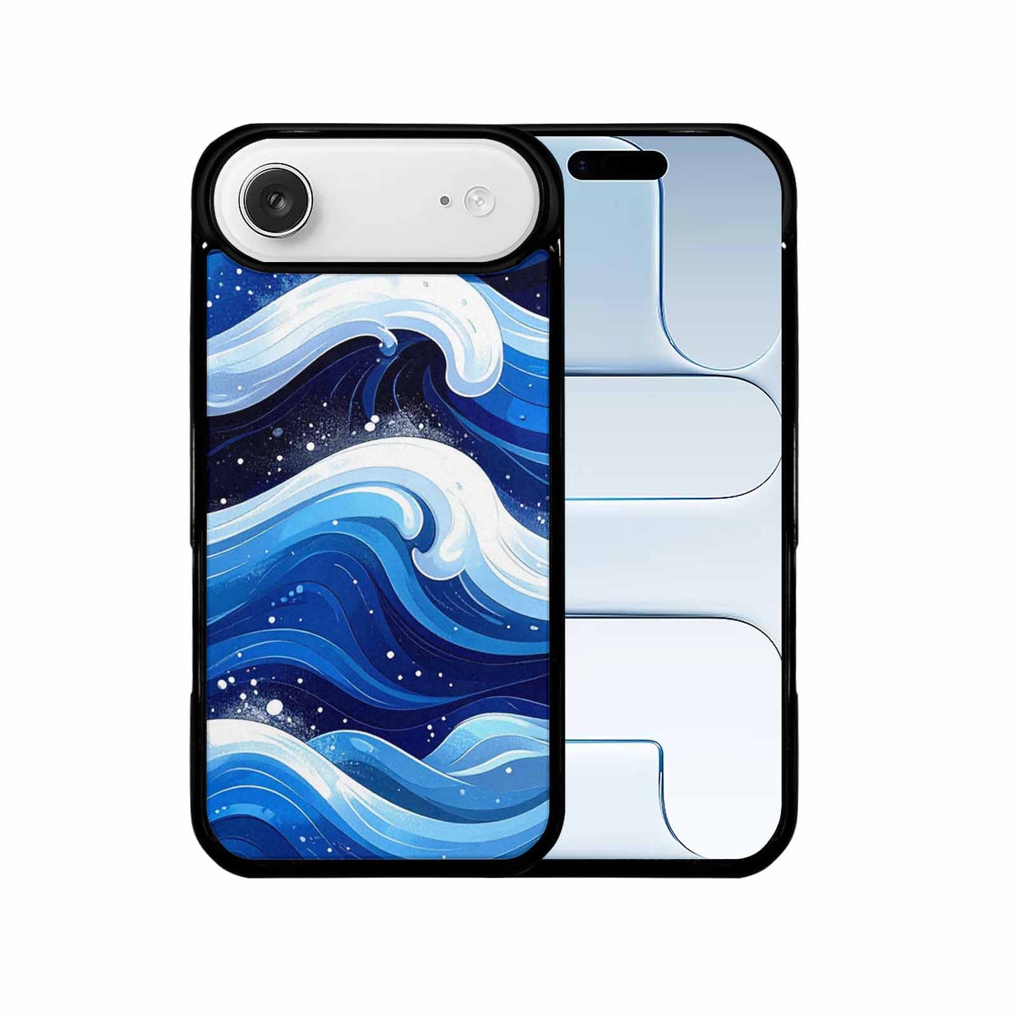 iPhone 17 Air Case — Glossy Winter Wave Seamless Cartoon Cute, Personalized Phone Case
