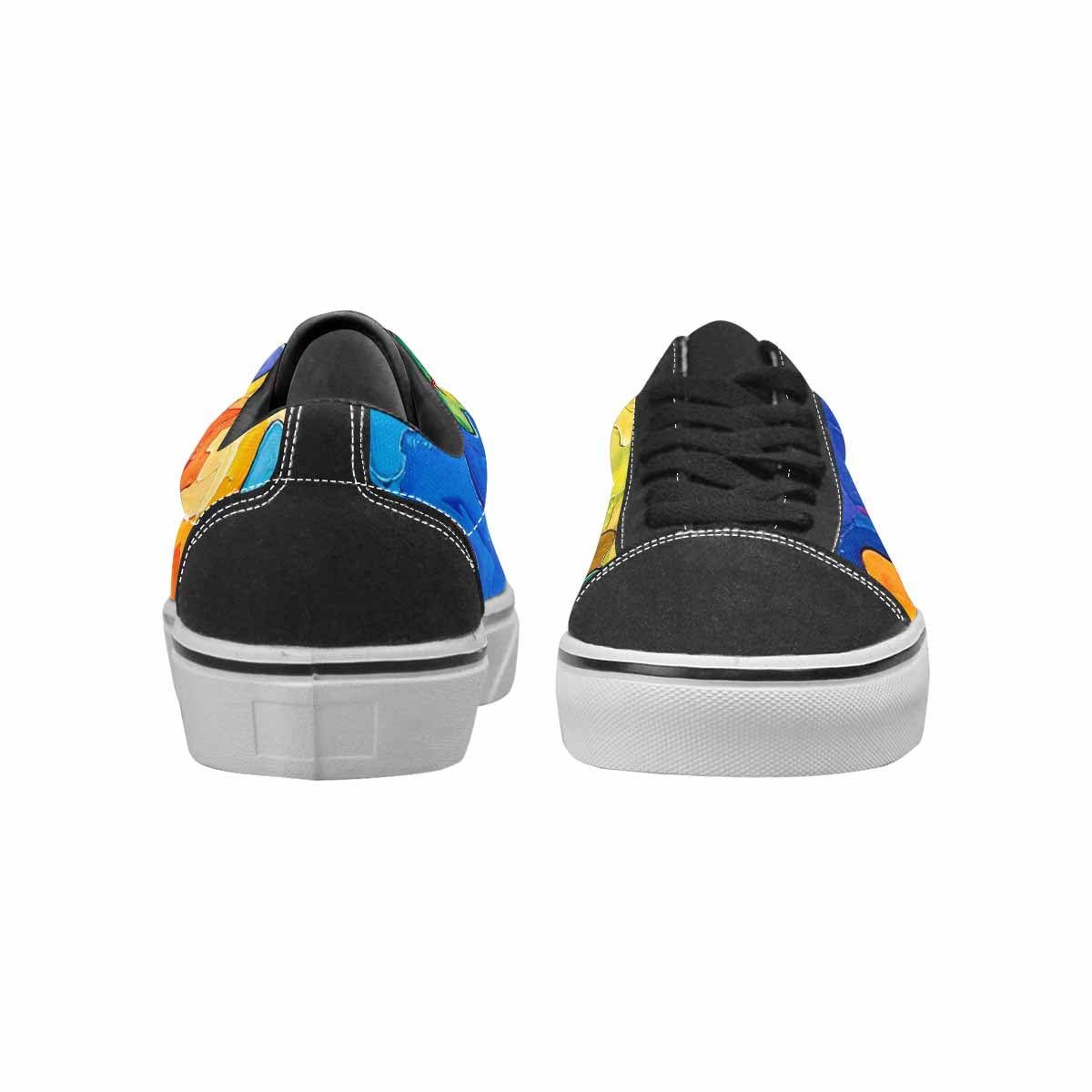WOMEN'S Autism Puzzle Pieces Lace-Up Canvas Cottagecore Sneakers