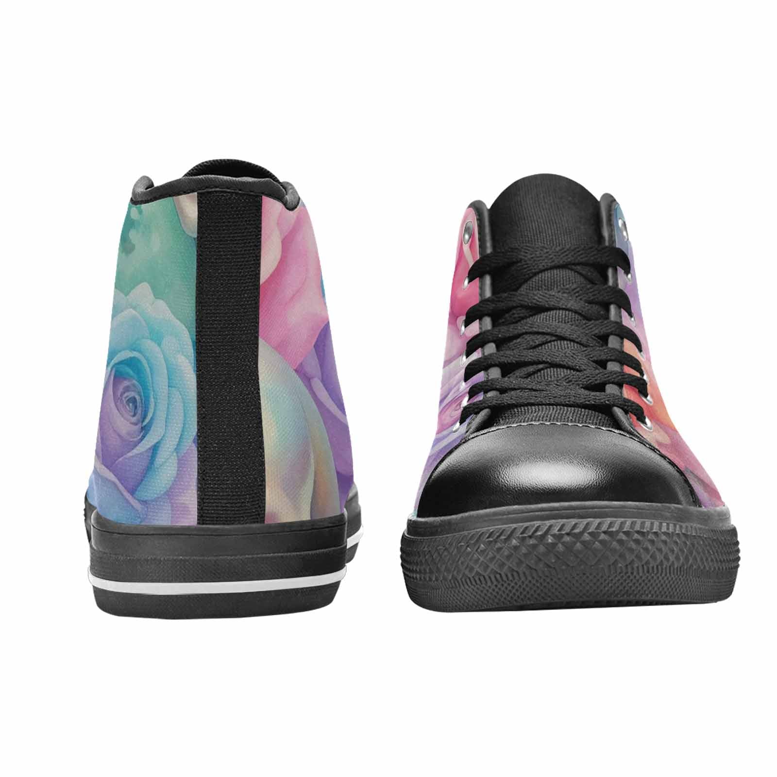 MEN'S Skulls Roses Candy Airbrush High Top Canvas Dark Academia Custom Shoes
