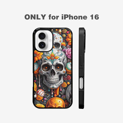 iPhone 16 Case — Greyscale Black And White Dark Black, Custom Art Phone Cover