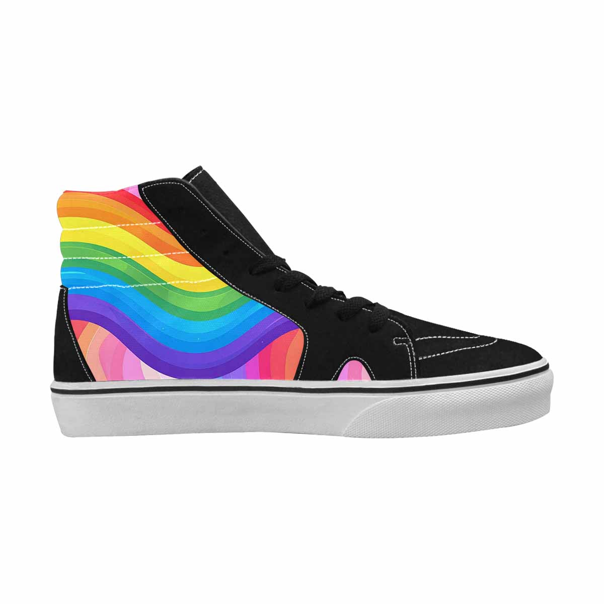 WOMEN'S Rainbow Pride High Top Canvas Dreamcore Custom Sneakers